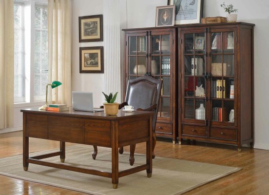 Офисный гарнитур Стол Директорский кресло Шкаф Мебель Новый 4 предмета Массивное дерево