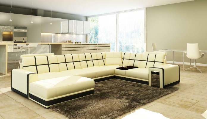 Кожаный диван XXL угловой диван мягкая мебель угловое сиденье гарнитур диван.