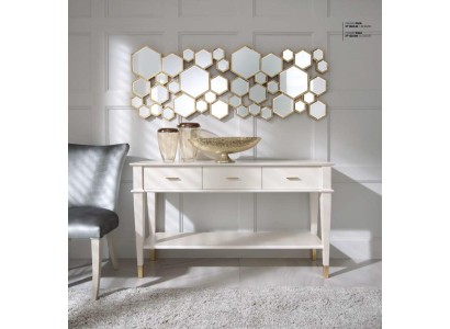 Консольный стол Косметический стол Консольная тумба Стол Роскошь Дерево Спальня Белый Современный