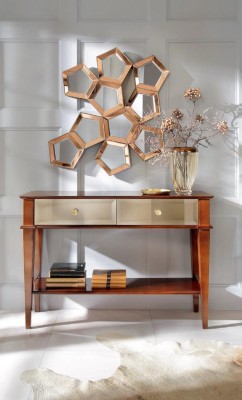 Стол консоль для спальни из дерева в классическом стиле, роскошный коричневый новый.