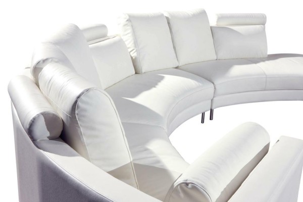 Moderne Rund Couch Wohnlandschaft Runde Sofa Polster Eck Garnitur