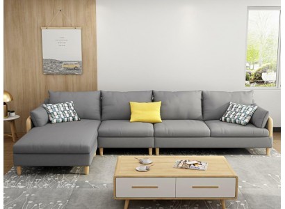 Eck Relax Sitz Luxus Möbel Wohnlandschaft Ecksofa L-form Полстер Текстиль Модерн