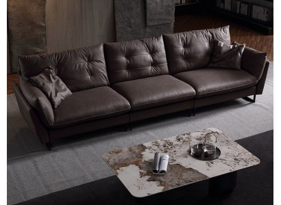 Sofa 4 Sitzer Sofas Luxus Kunstleder big Polster 260cm Designer Möbel