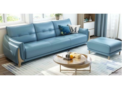 Sofa 3 Sitzer Modern Relax Sitz Möbel Dreisitzer Blau Polster Luxus Möbel Neu