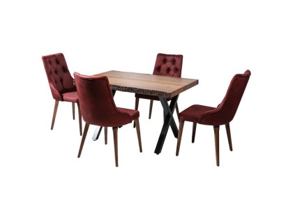 Esstisch Garnitur Tisch Esszimmer Set Tisch 4x Stühle Stuhlgruppe Garnitur 5tlg