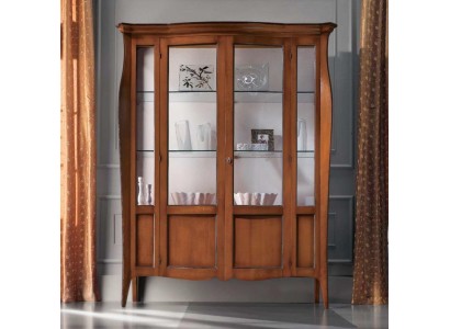 Витринные шкафы, витрины, шкаф из дерева и стекла, мебель для гостиной, классическая сервантка.