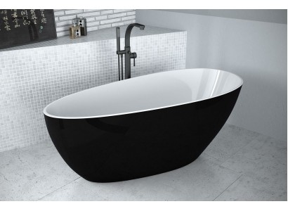 Moderne Wanne Exclusive Freistehende Design Badewanne Bad Frei stehend Schwarz