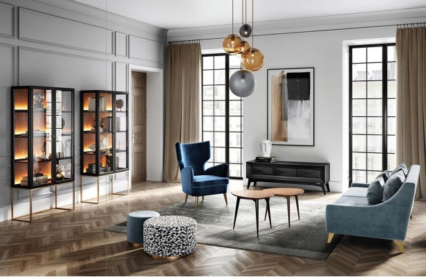 Низкий телевизор телестойка буфет стол гостиная модерн дерево черный дизайн