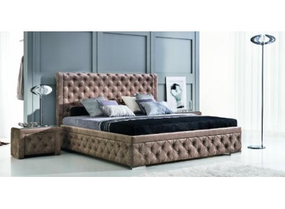 Ein luxuriöses Chesterfield-Bett in einem eleganten zeitgenössischen Stil