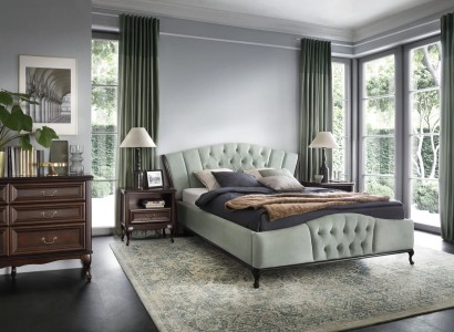 Комплект спальни Chesterfield Luxury Bed с кроватью, 2 тумбами и 3 предметами мебели