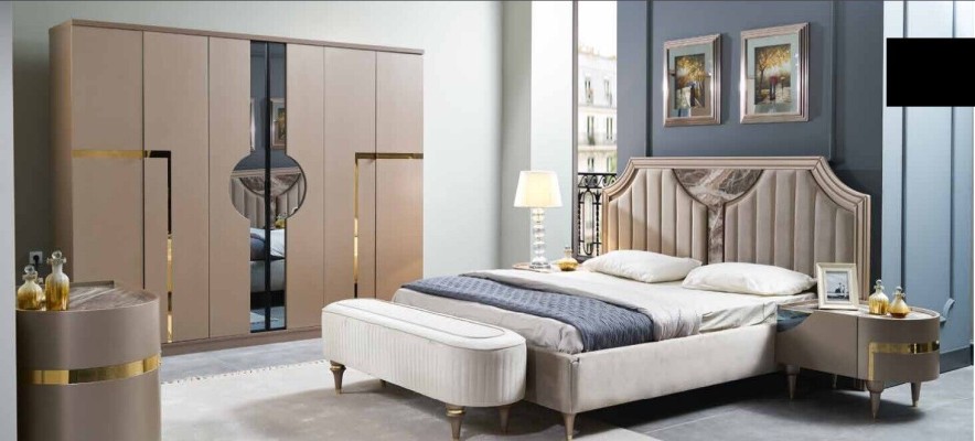 Спальня Кровать Ночной столик Шкаф Комод Табурет Гарнитур Набор 6 шт. Новый