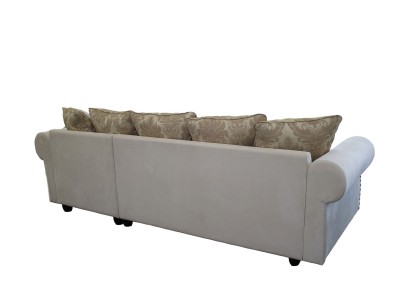 Modernes Graues Fünfsitzer Sofa Wohnzimmermöbel Polstercouch Stil Möbel