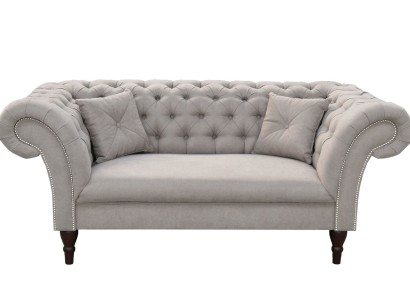 Sofa Couch Polster Textil Sofas Couchen Sitz Garnituren Design Club Chesterfield