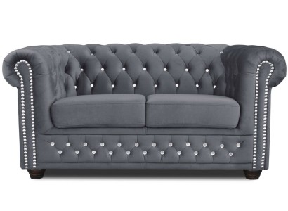 Sofagarnitur 2+1 Sitzer Sofas Couch Polster Blaue Klassische Couchen Garnitur  