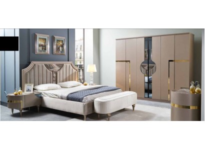 Мебель Модерн Люксус Кровати Нова Кровать 2x Тумбочка 3 шт. Спальный гарнитур Дизайн