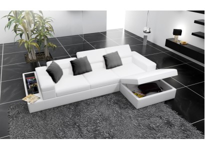 Eck Sofa Polster Couch Sitz Ecke Leder Sofa L Form Wohnlandschaft