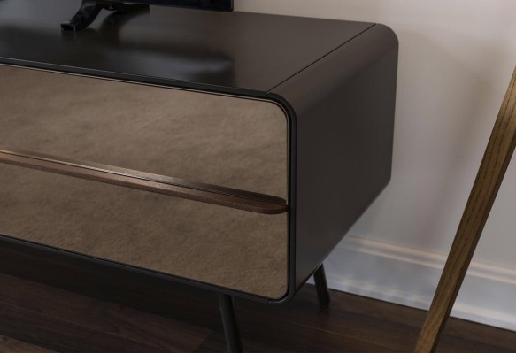 ртв тумба под телевизор стойка полки буфет гостиная дерево коричневый современный