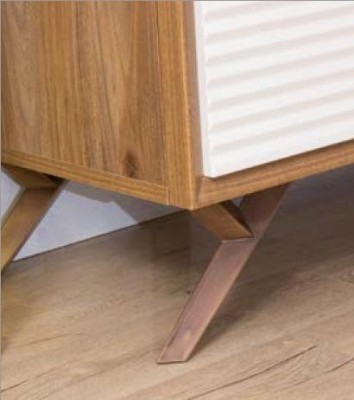 Комод с зеркалом Коричневый Комоды Буфеты Деревянный Шкаф Мебель Набор из 2 предметов Новый