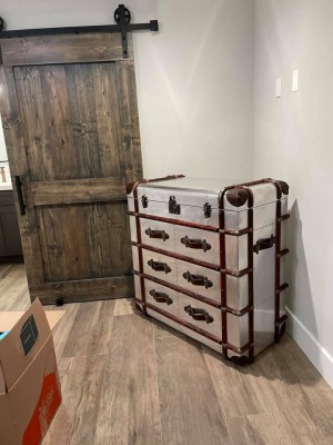 Комод Алюминиевый Винтажный Чемодан Буфет Пилот Авиатор Дизайнерская мебель