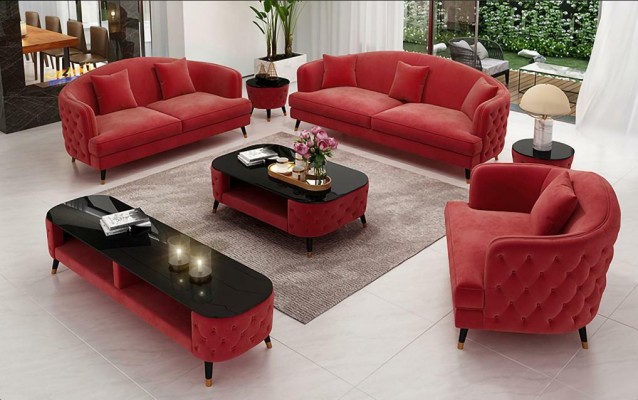 Sofa set 3+2+1 Seater Coffee Table Sideboard set Design Modern 7 pcs.