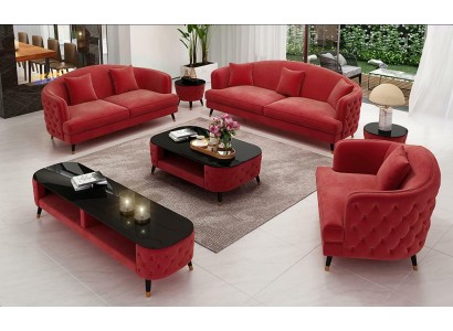 Sofa set 3+2+1 Seater Coffee Table Sideboard set Design Modern 7 pcs.