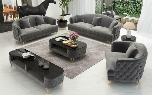 Sofa set 3+2+1 Seater Coffee Table Sideboard set Design Modern 7 pcs.