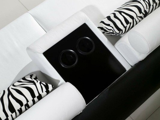 Кожаный диван угловой +2 пуфа набор обивки формы U дизайн дивана