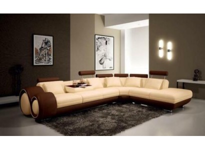 Ecksofa Sofa Couch Polster Wohnlandschaft Leder Sofas Garnitur LForm