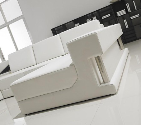 Кожаный угловой диван комплект обивки в форме буквы U дизайн дивана