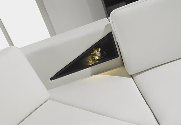 Кожаный угловой диван комплект обивки в форме буквы U дизайн дивана