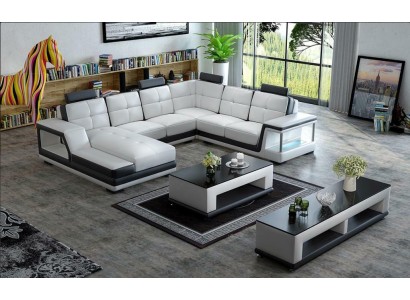 Ecksofa U Form Polster Ecksofa Wohnlandschaft Ledersofa Moderne Neu