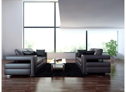 Modern Sofa Ledersofa Couch Wohnlandschaft 3+2+1 Sitz Garnitur Design