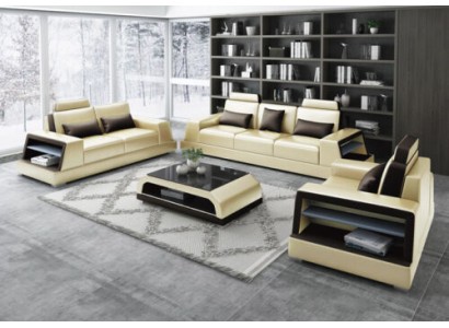 Moderne Sofagarnitur Couch Sofa Gruppe Garnituren 311 Sitzer Ledersofa