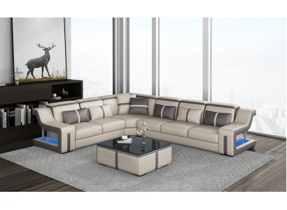 Ecksofa Sofa Couch Polster L-Form Wohnlandschaft Sitzgarnitur Sofas