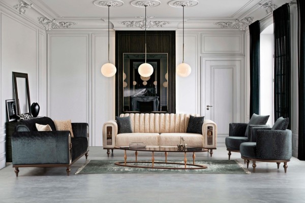 Круглое кресло, роскошный дизайн обивки текстиль 1-местный мебельный предмет