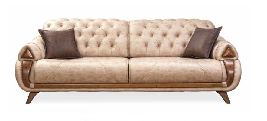 Sofa 3 Sitzer Sofas Leder Dreisitzer Polster Design Wohnzimmer Möbel