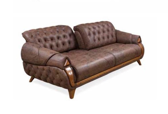 Sofa 3 Sitzer Sofas Leder Dreisitzer Polster Design Wohnzimmer Möbel