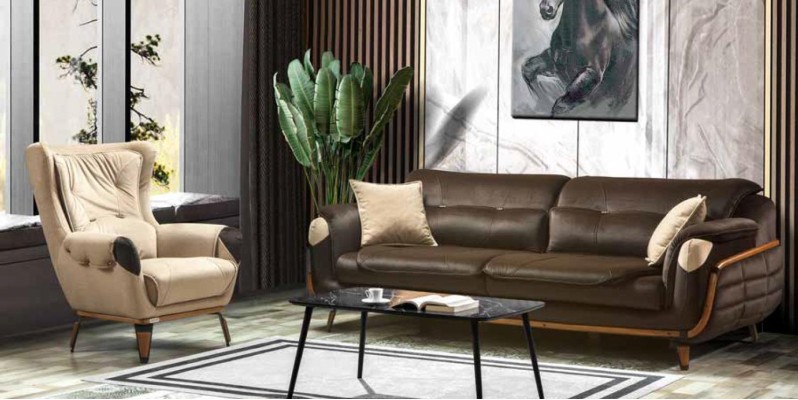 Sofa Wohnzimmer Möbel Dreisitzer Sofas Klassisches Stoff Couch Luxus