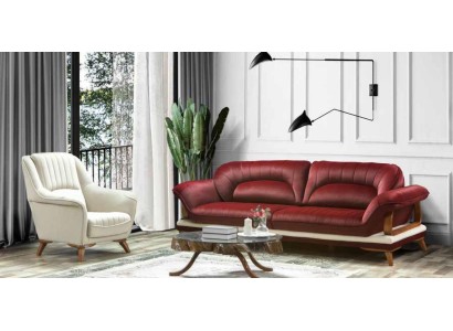 Sofa 3 Sitzer Design Sessel Polster Sitz Klassisch Design Dreisitzer