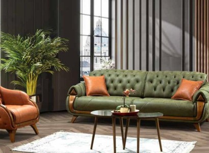 Sofagarnitur 3+1 Sitzer Gruppe Sofa Sessel Chesterfield Sofas Couch