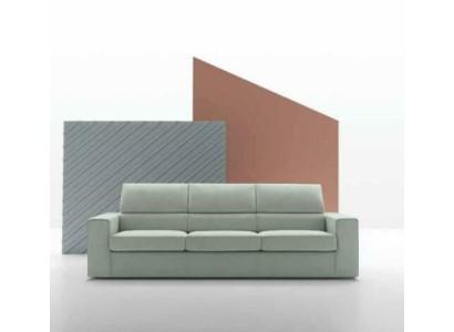 Modern Luxus Design Sofa 3 Sitzer Möbel Polster Hellgrün Textil Holz alfitalia