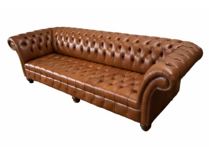 Sofa Wohnzimmer Chesterfield Couch Polster Sofas 4 Sitzer Leder xxl big