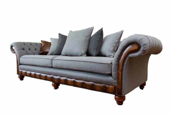 Sofa Couch Stoff Polster Sofas Couchen Wohnzimmer Design 4 Sitzer Neu