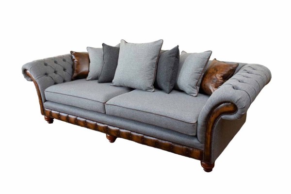 Sofa Couch Stoff Polster Sofas Couchen Wohnzimmer Design 4 Sitzer Neu