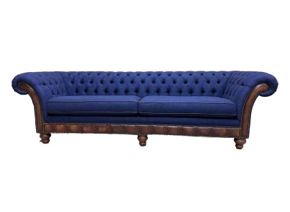 Modern Sofa Chesterfield 4 Sitzer Luxus Sofas Stoffsofa Wohnzimmer Couch Neu