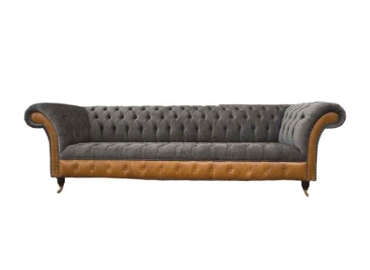 Sofa 4 Sitzer Chesterfield Luxus Couch Big Couchen Polster 300cm Design