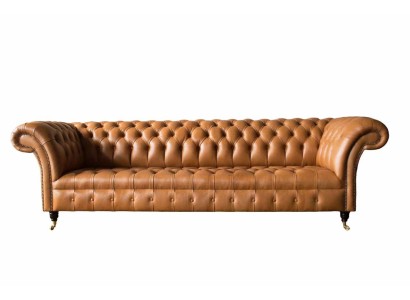 Ledersofa Chesterfield 4 Sitzer Couchen Luxus Leder Couchen Polster Wohnzimmer