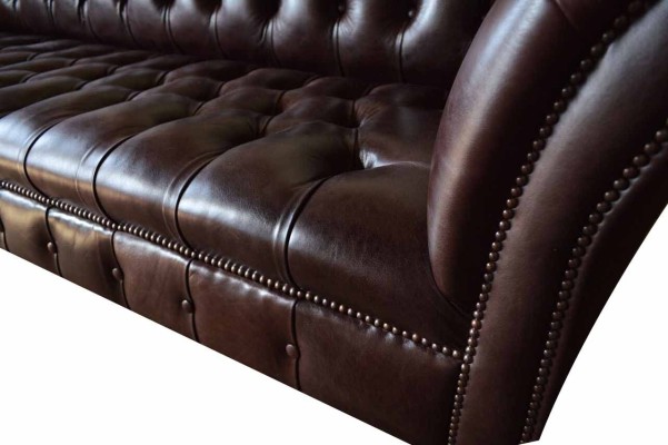 Sofa Chesterfield Couch Polster Sitz Leder Couchen Braun Designer 