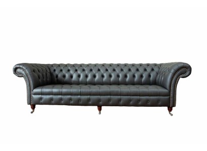 Luxus Viersitzer Sofa 4 Sitzer Wohnzimmer Chesterfield Englische Stoff Design