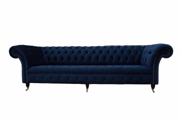 Sofa Chesterfield Sofas 4 Sitzer Couch Polster Stoff Wohnzimmer Möbel